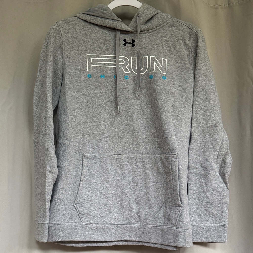 Under Armour Heather Gray Run Chicago Hoodie